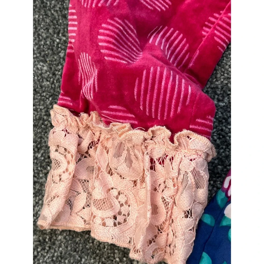 Wildflowers Matilda Jane Mixed Print Velvet Floral Tiered Tunic Dress Girls 10